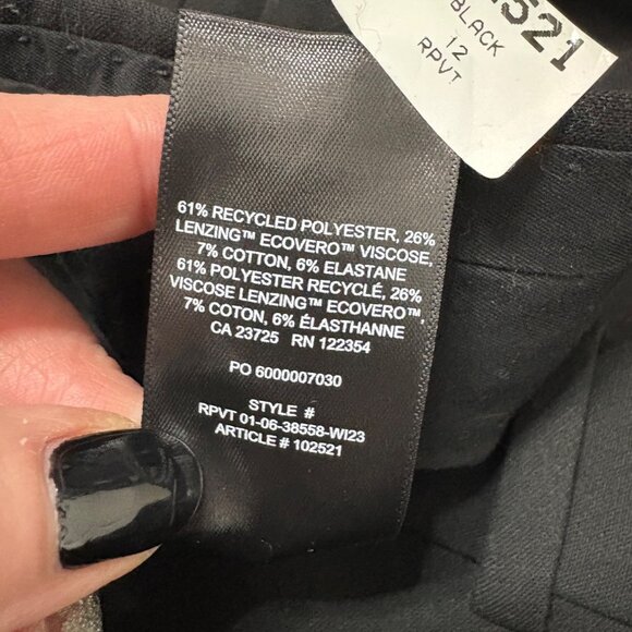 NWT Babaton Program (Re)ssential Pant High-Waisted Flared Trousers Black-sz 12 - Picture 9 of 11